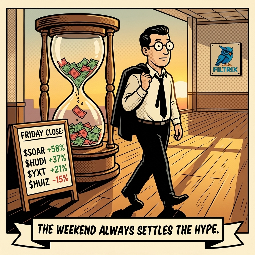 $HUIZ -15.66% — what the base rate says