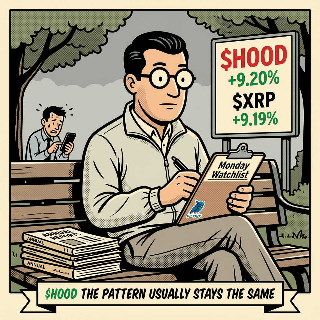 $HOOD +9.20% — what the base rate says